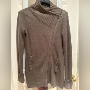Athleta Chill Factor Asymmetric Zip Sweater Jacket